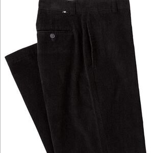 Chaps Big Boys Corduroy Solid Color Black 5 Pocket Long Pants Size 18